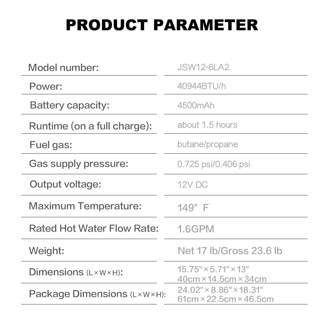Camping Outdoor Portable Water Heater
