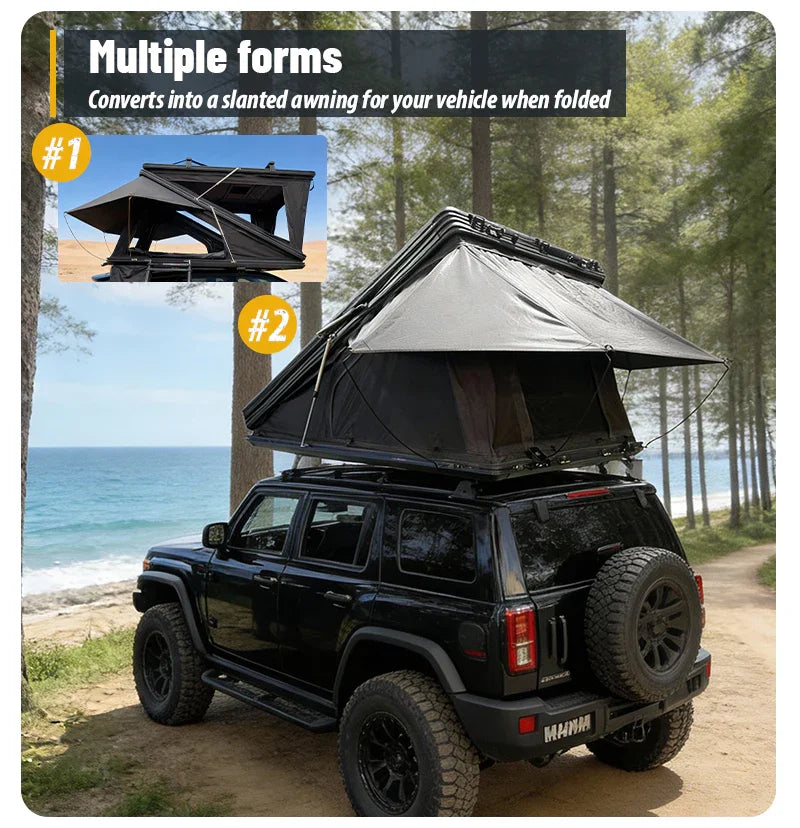 GeerTop Outdoor - ZENITH | 3-4 Person Aluminum Hard Shell Rooftop Tent