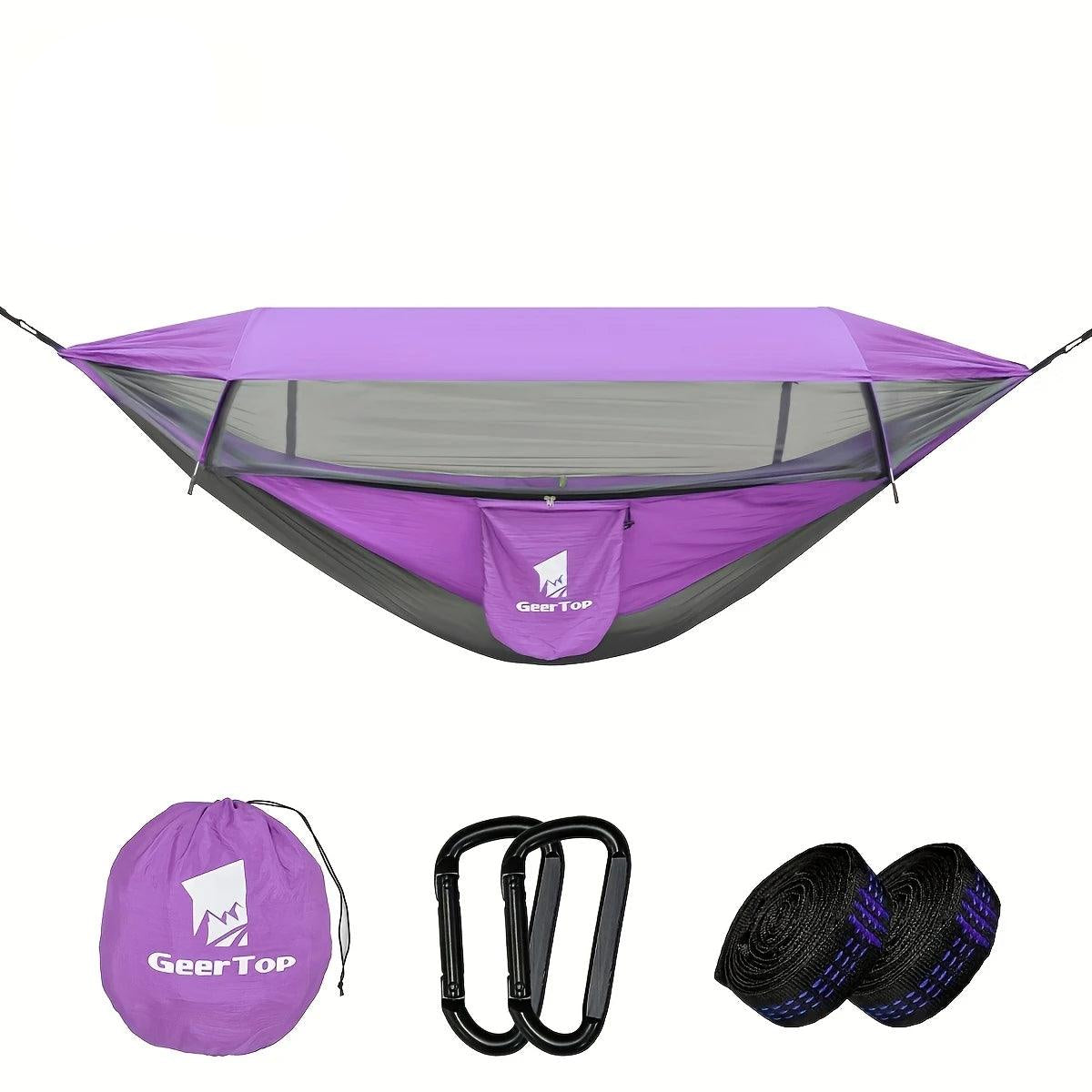 GeerTop Outdoor - GEERTOP 1-2 Person Mosquito Proof Camping Hammock