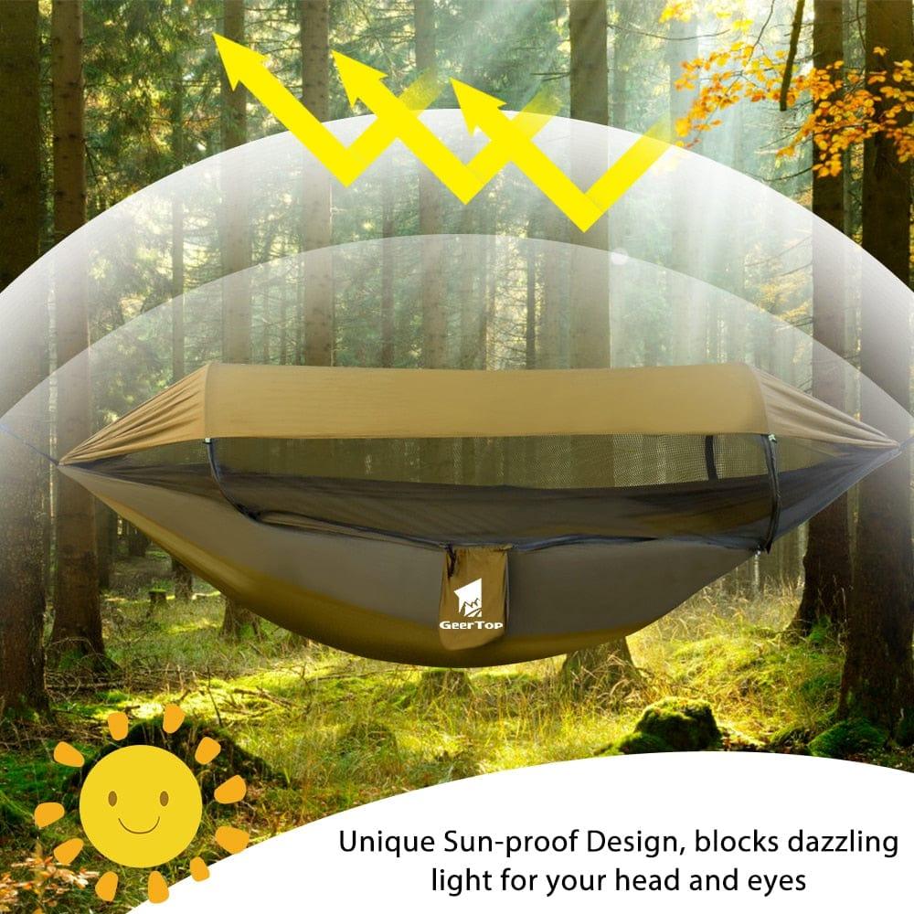 GeerTop Outdoor - GEERTOP 1-2 Person Mosquito Proof Camping Hammock