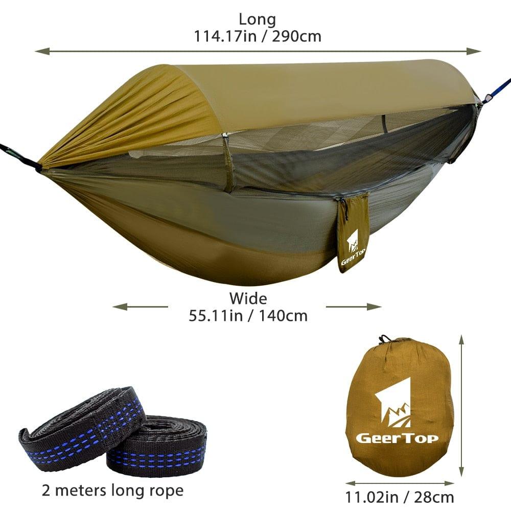 GeerTop Outdoor - GEERTOP 1-2 Person Mosquito Proof Camping Hammock