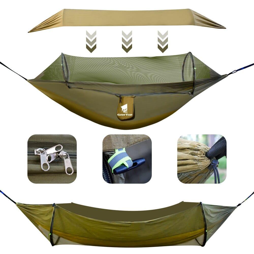 GeerTop Outdoor - GEERTOP 1-2 Person Mosquito Proof Camping Hammock