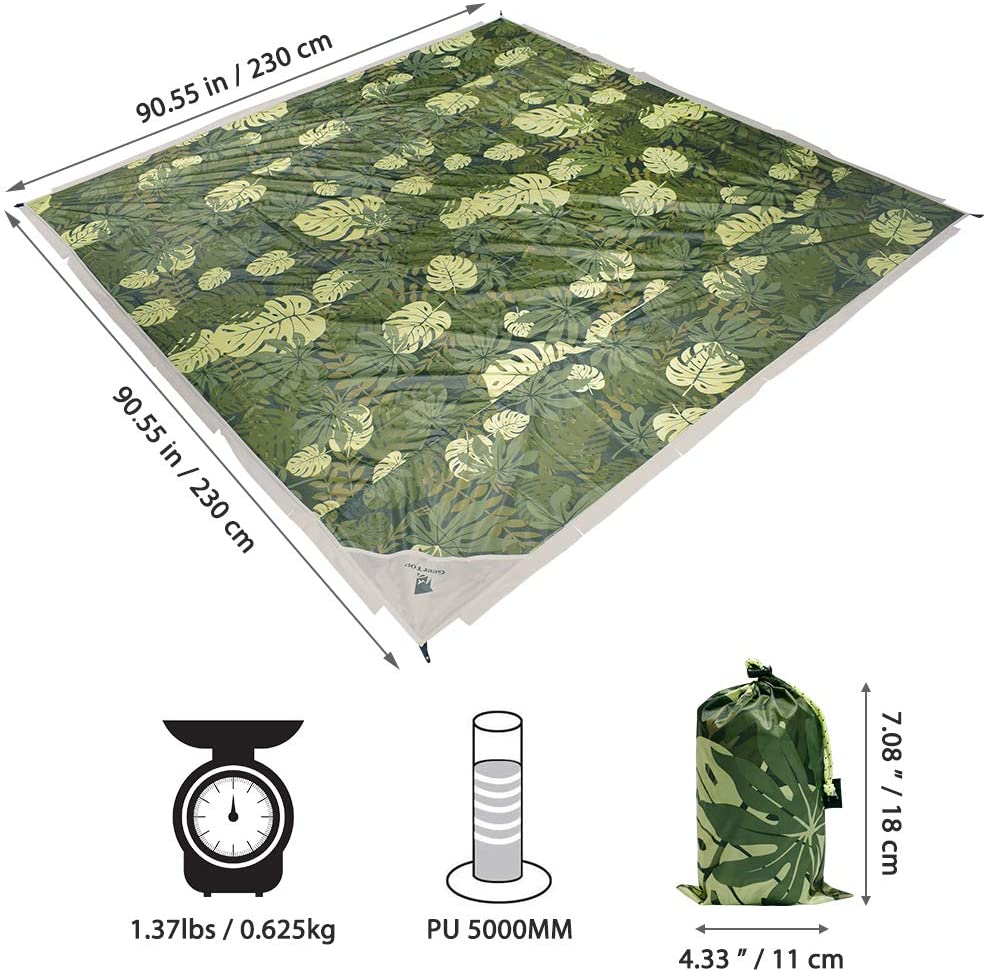 Waterproof Tent Groundsheet Hammock Sunshade Camping Mat