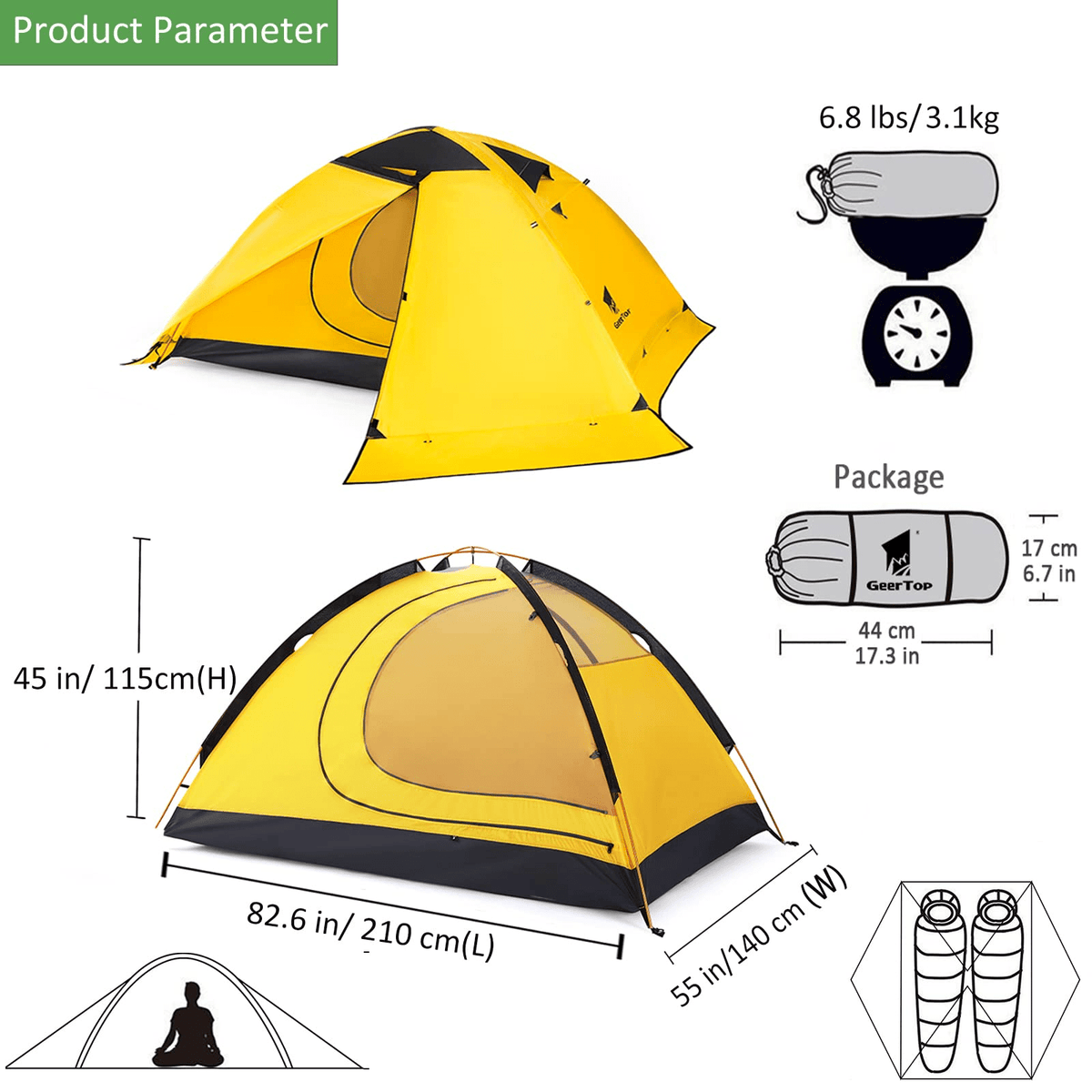2 person 4 season backpacking tent best sale