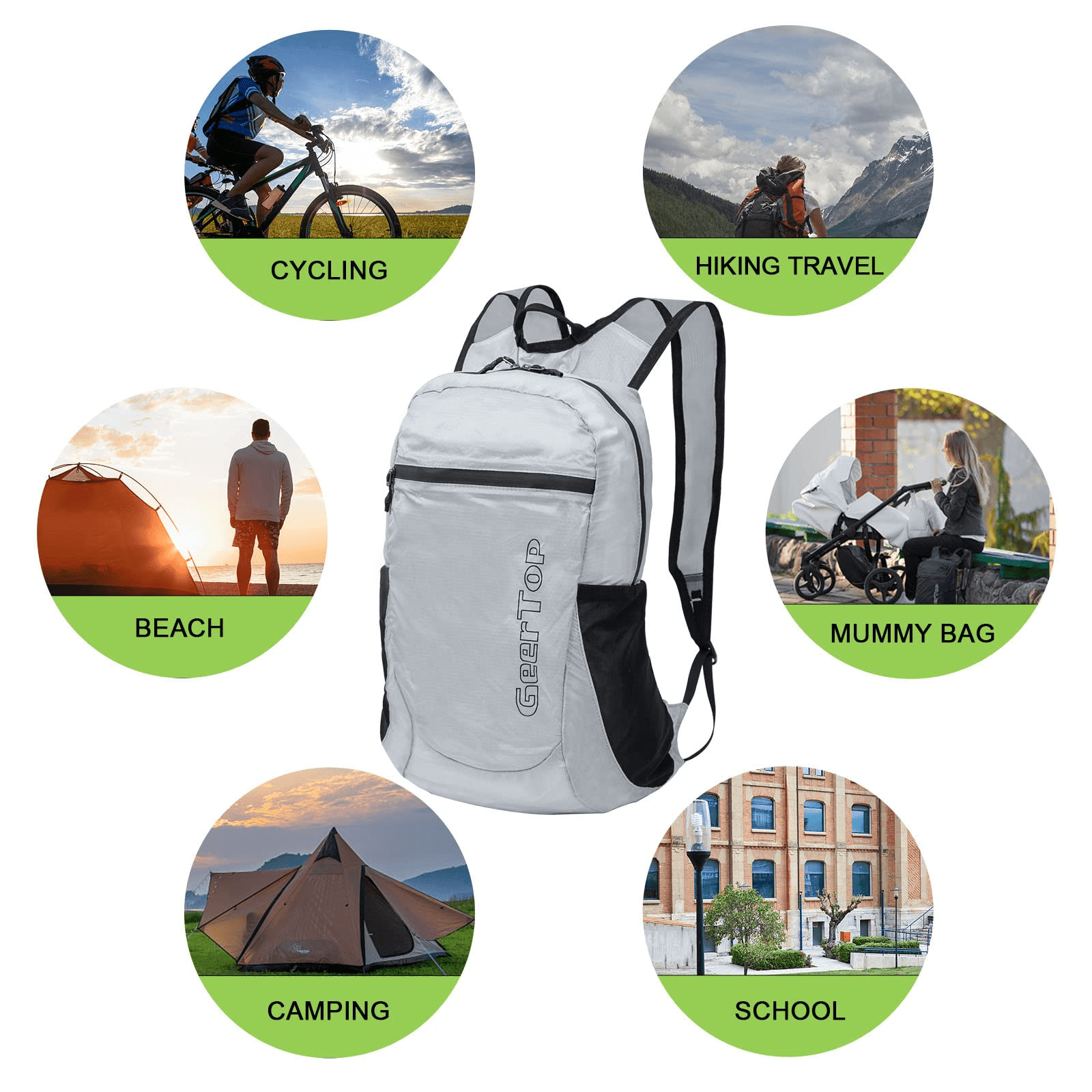 GeerTop Outdoor Store Ultralight Packable Backpack for Outdoors