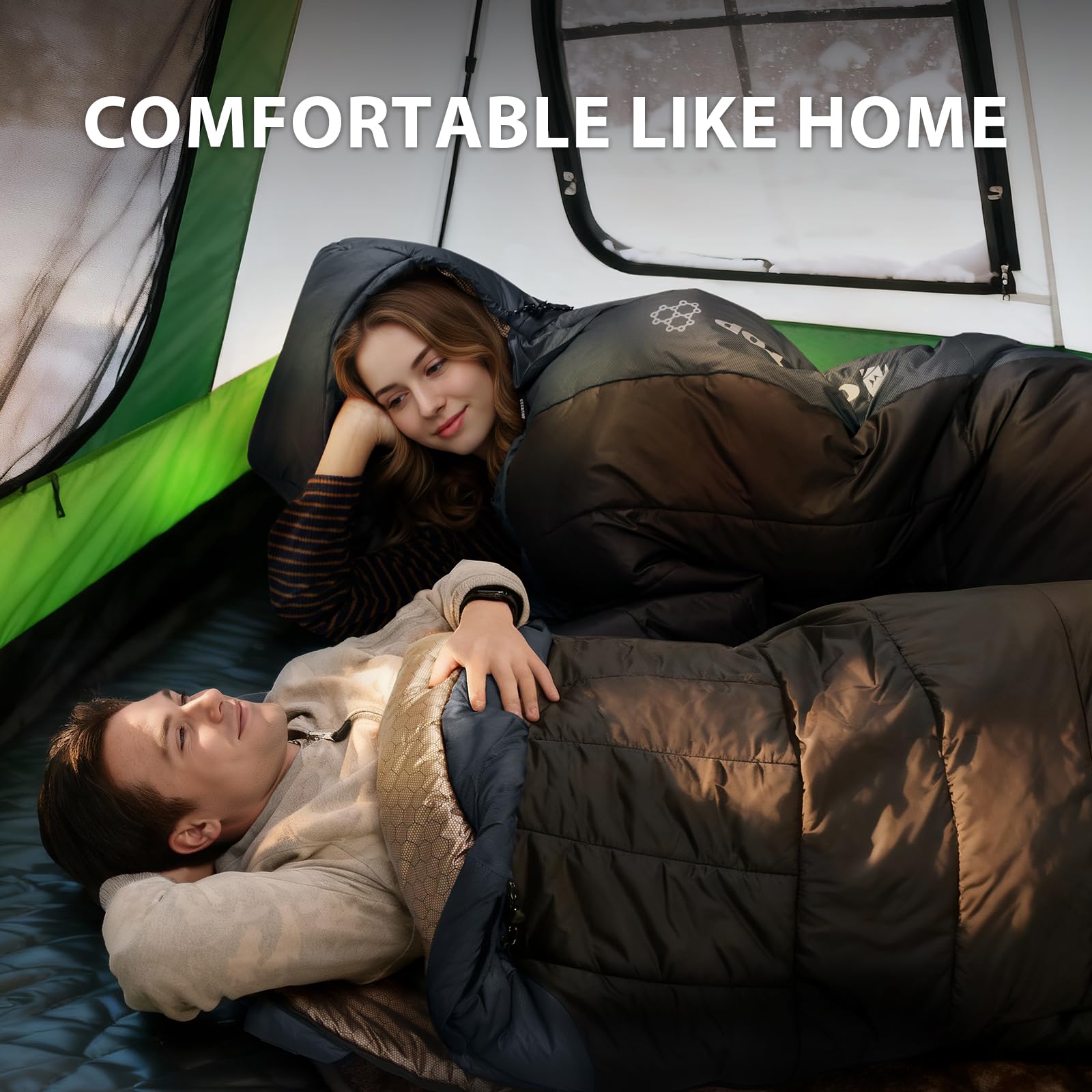 Graphene-Lined Portable Mummy Sleeping Bag