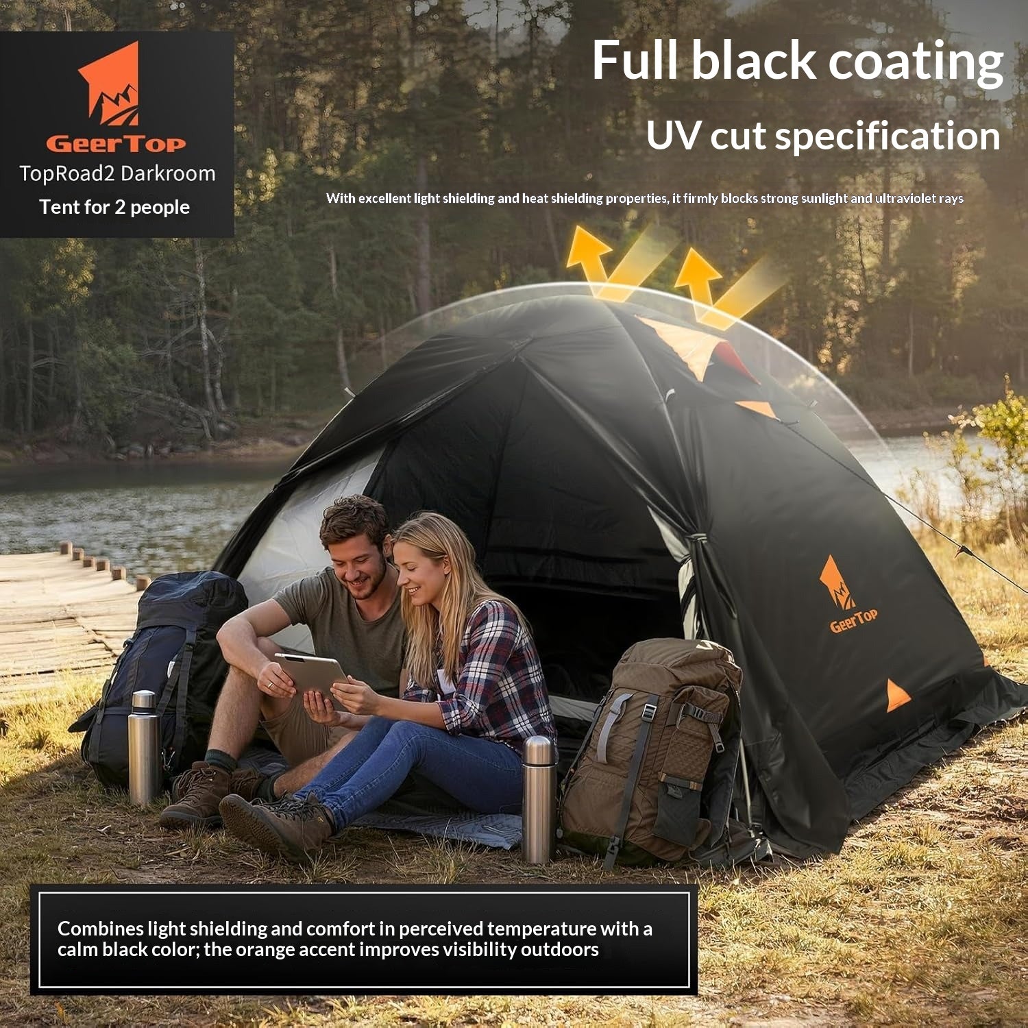 Toproad2 2 Person 4 Season Backpacking Tent - Darkroom Blackout Version