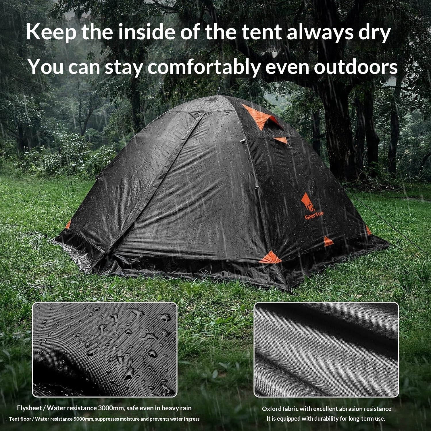 Toproad2 2 Person 4 Season Backpacking Tent - Darkroom Blackout Version
