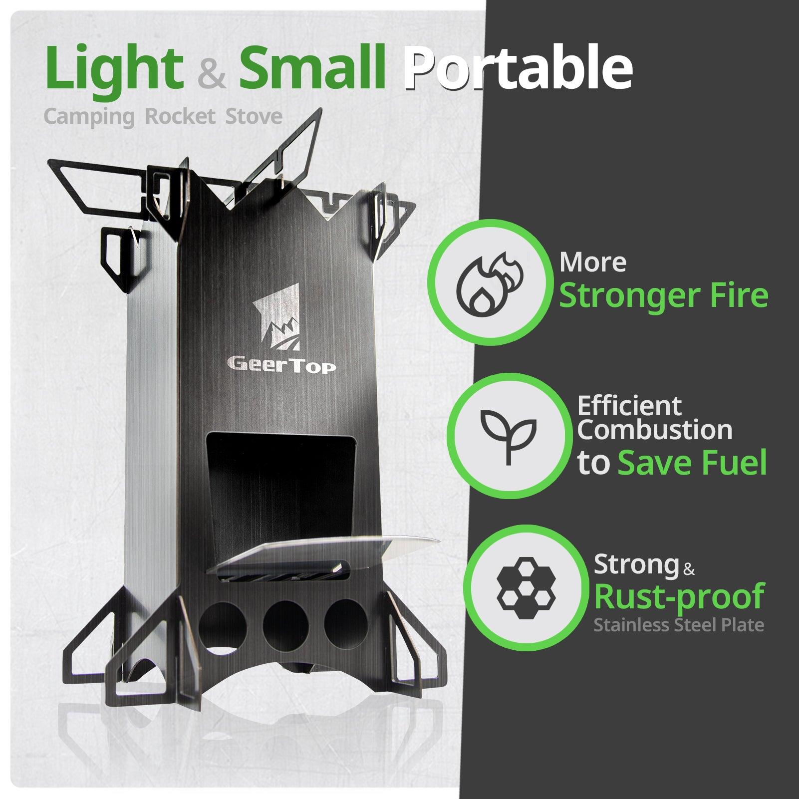 GEERTOP Ultralight Rocket Camping Stove - GeerTop Outdoor