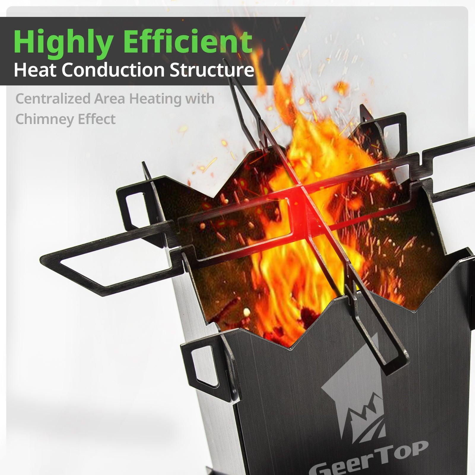 GEERTOP Ultralight Rocket Camping Stove - GeerTop Outdoor
