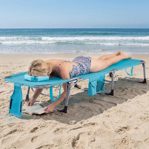 Hooya Imp.& Exp. Portable Folding Chaise Lounge Chair Turquoise