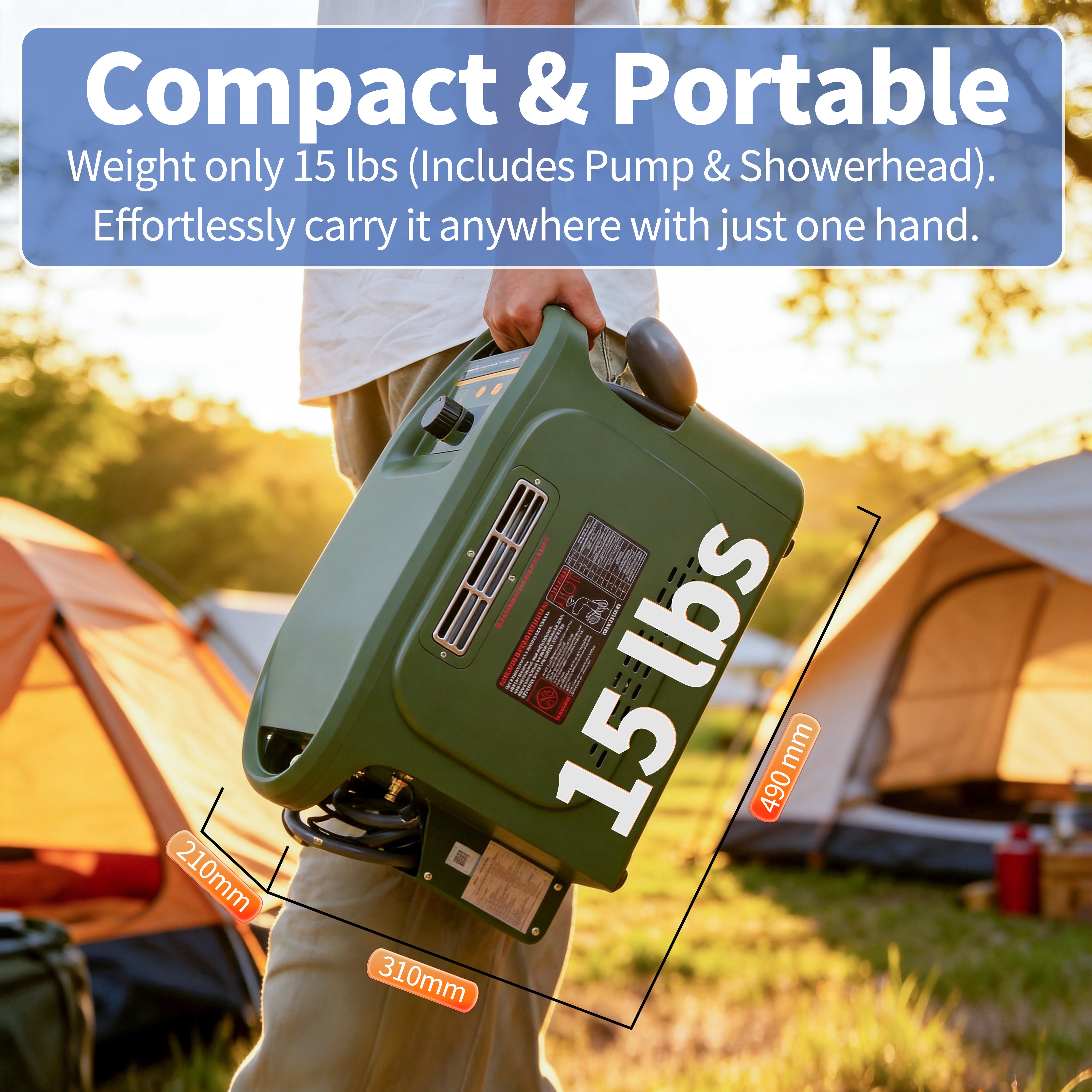 Geertop 6kW No-Install Portable Propane Water Heater