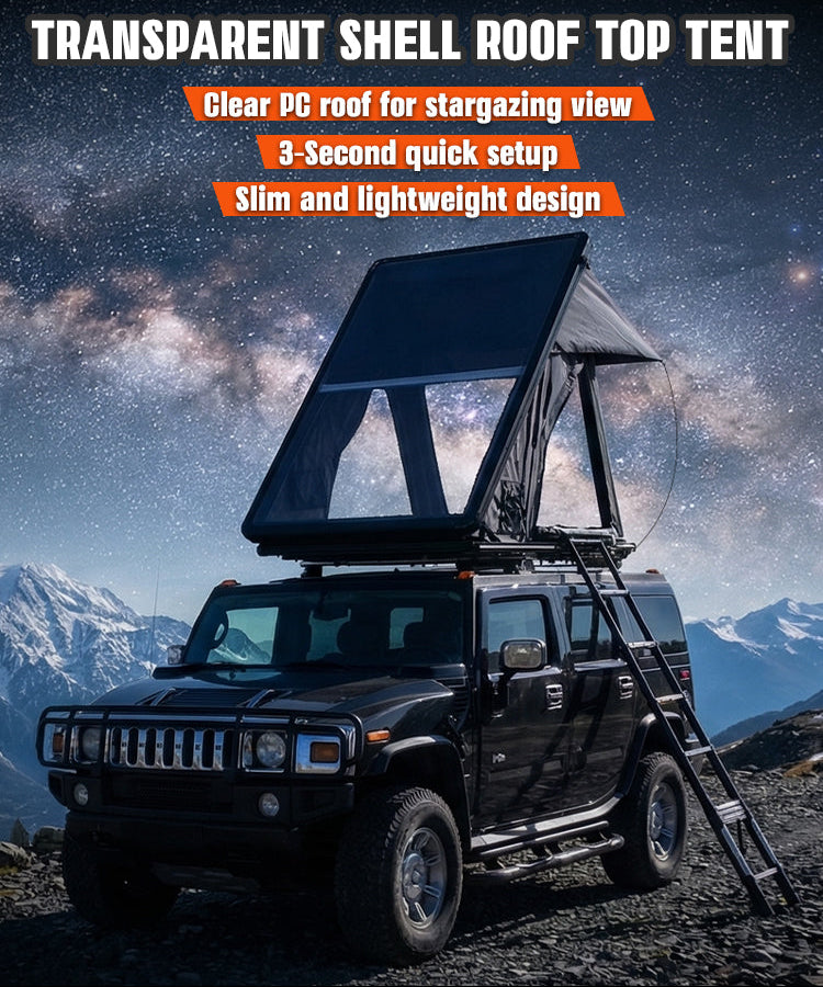 Panoramic Sky-View Lightweight Hard Shell Rooftop Tent