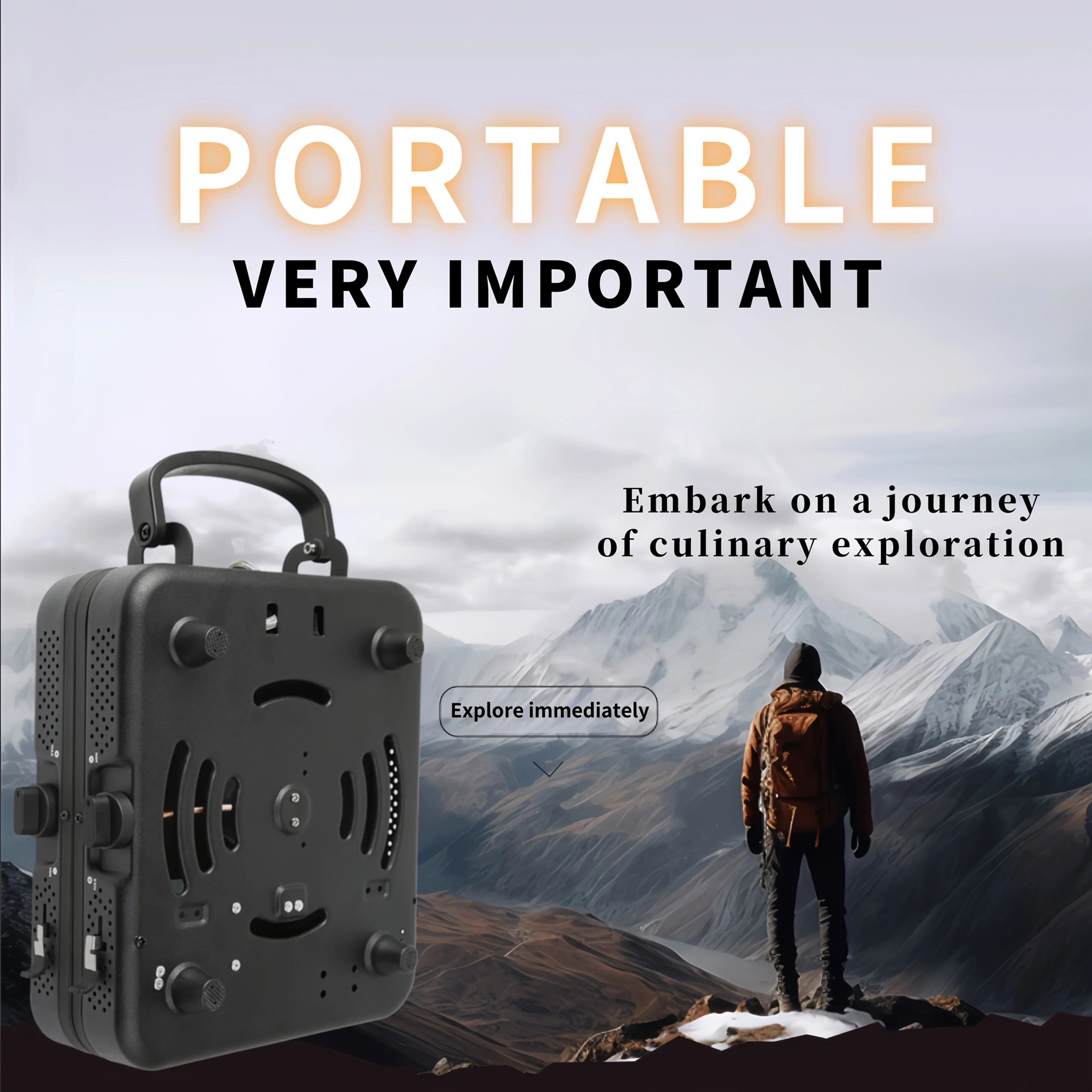 Foldaway Double Burner Effortless Gas Stove