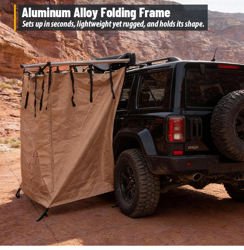 Geertop Car Side Tent - Pop Up Outdoor Shower & Toilet Enclosure