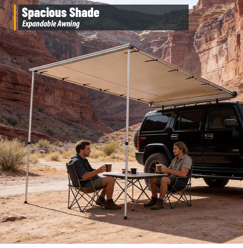 NOVA | GeerTop 4×4 Aluminum Universal Retractable Car Side Awning