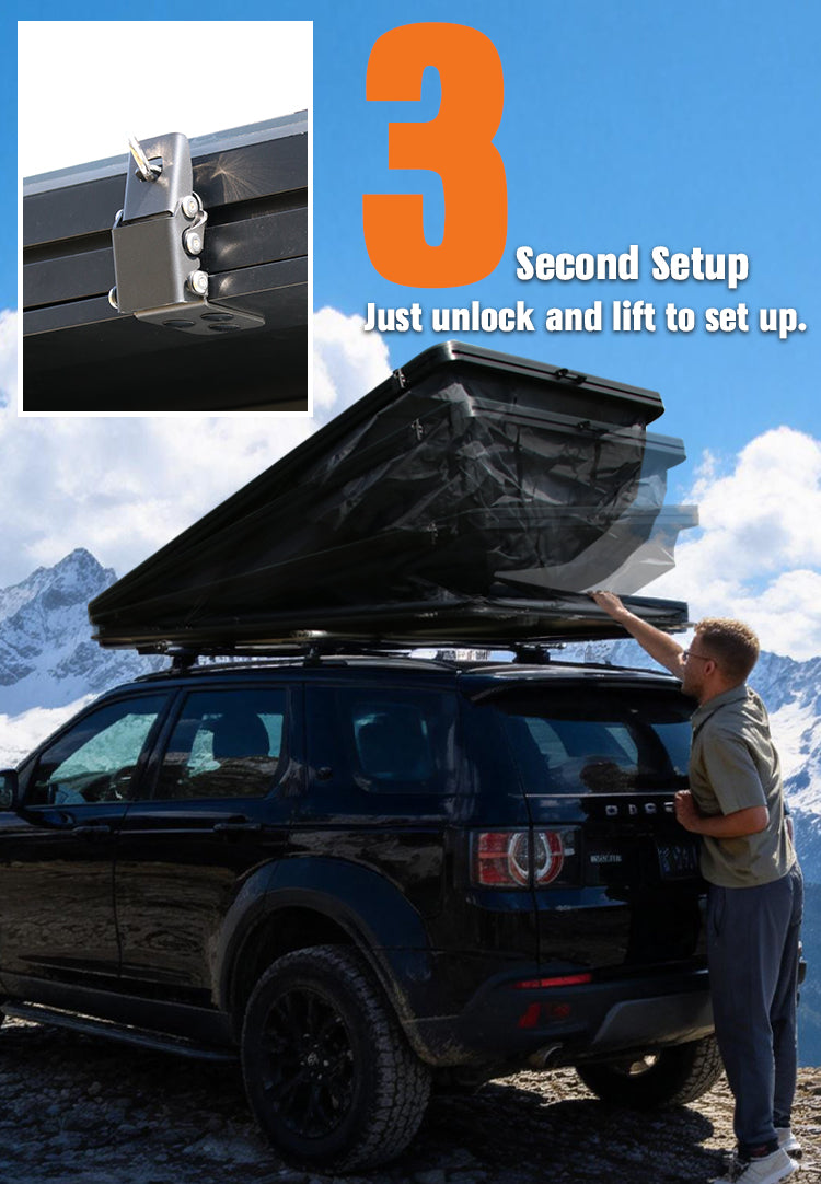 Panoramic Sky-View Lightweight Hard Shell Rooftop Tent