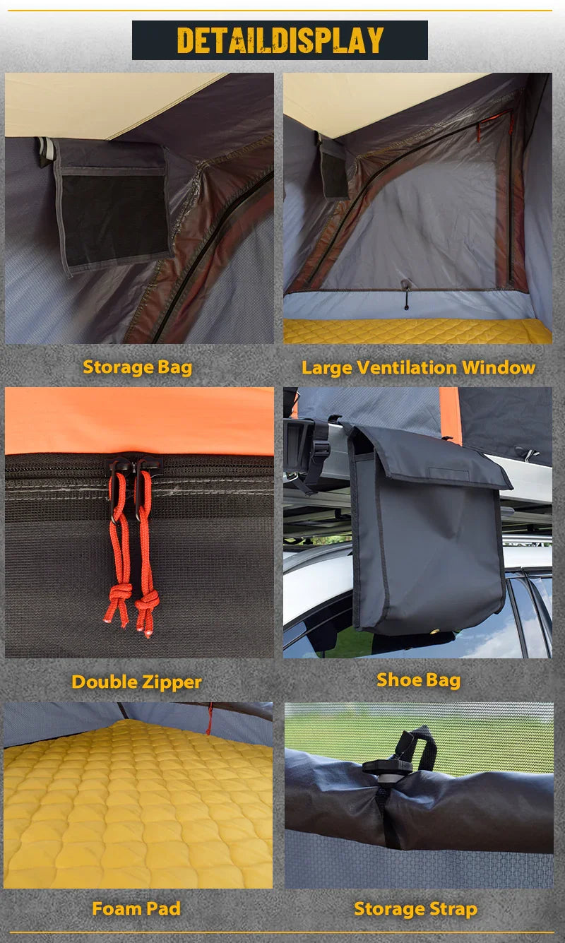 GeerTop 1-2 Person Soft Shell Rooftop Tent
