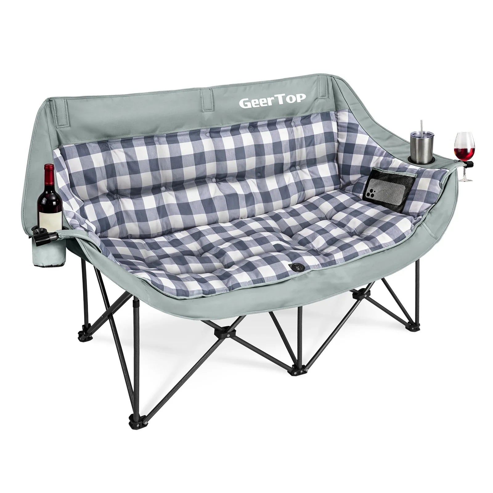 GeerTop Outdoor - GeerTop Oversized Double Folding Camping Chair