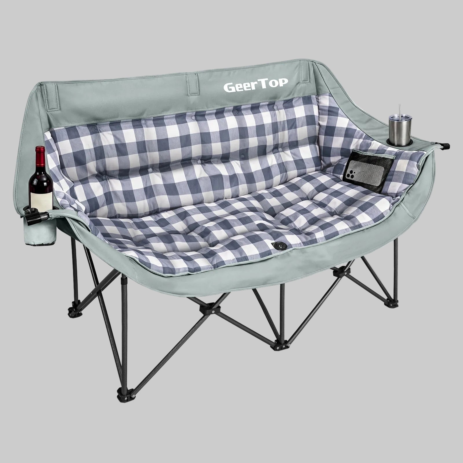GeerTop Oversized Double Folding Camping Chair