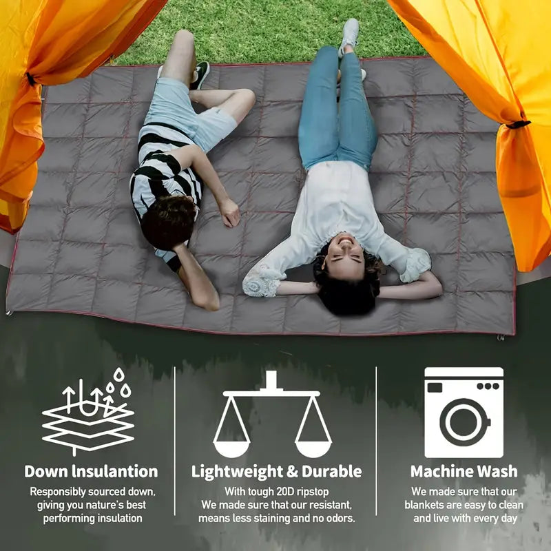GeerTop All-Season Waffle Camping Blanket
