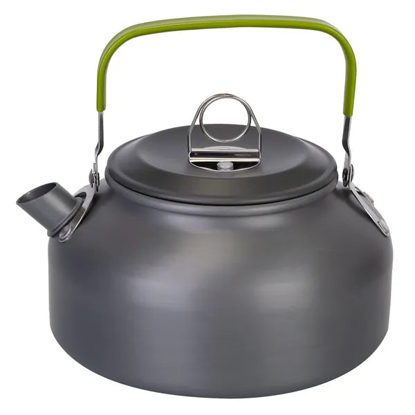 12-Piece Camping Cookware Set Aluminum Pot Pans Kit Grey
