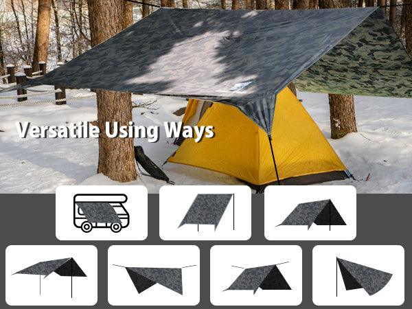 GEERTOP Swallowtail Forked Tail Tarp Waterproof UV Resistant Durable - GeerTop Outdoor