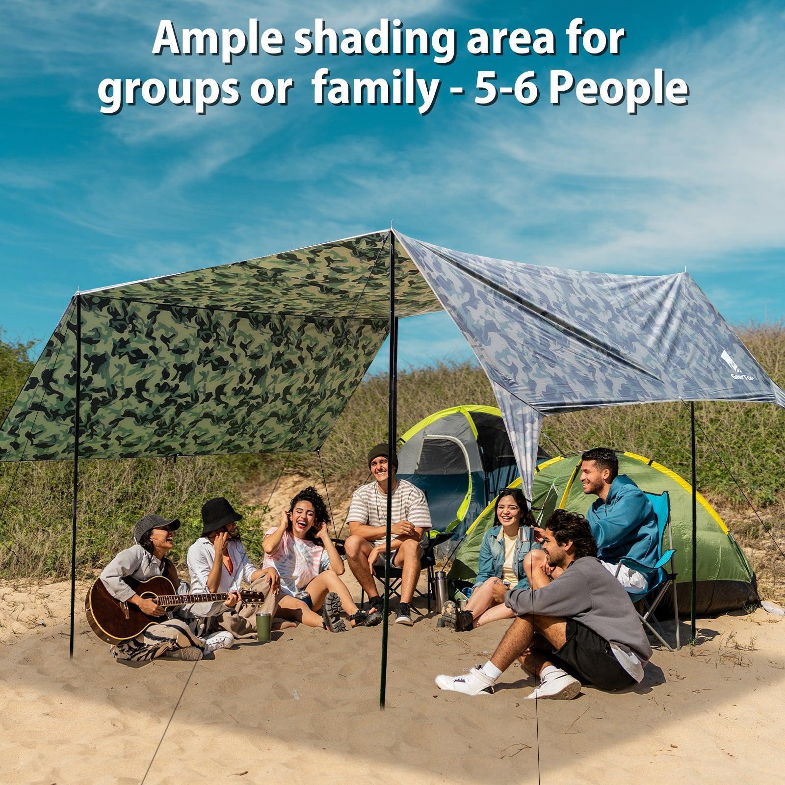 GEERTOP Swallowtail Forked Tail Tarp Waterproof UV Resistant Durable - GeerTop Outdoor