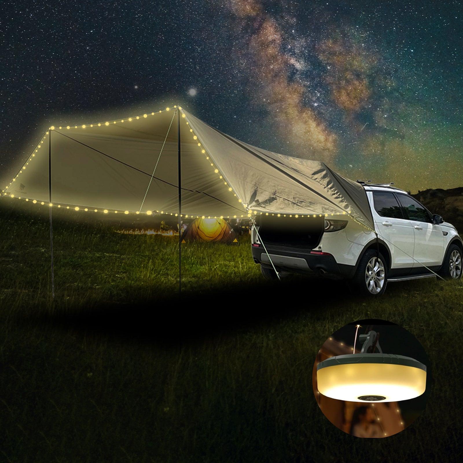 GEERTOP Shelter Car Awning Camping Tarp With Light - GeerTop Outdoor