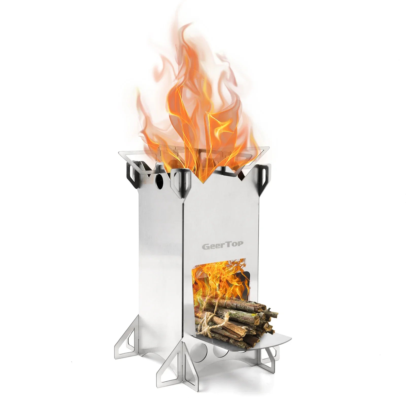 GEERTOP Wood Burning Camping Rocket Stove - GeerTop Outdoor