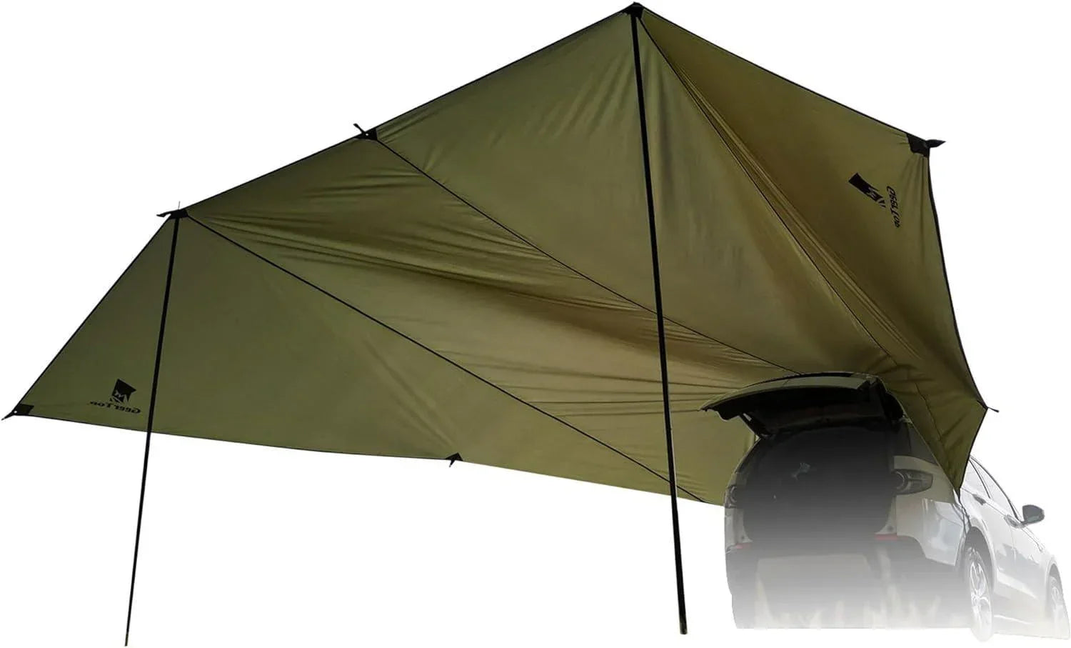 Green Tarp With Light GEERTOP Shelter Car Awning Camping Tarp With Light
