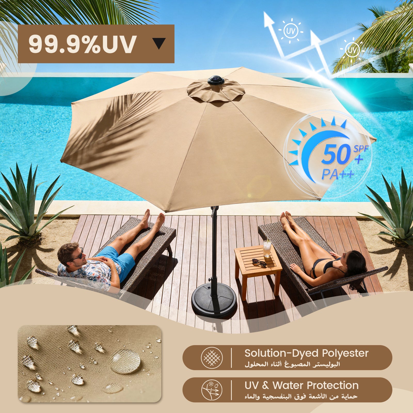 GeerTop 9FT Patio Umbrella