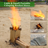 GEERTOP Wood Burning Camping Rocket Stove