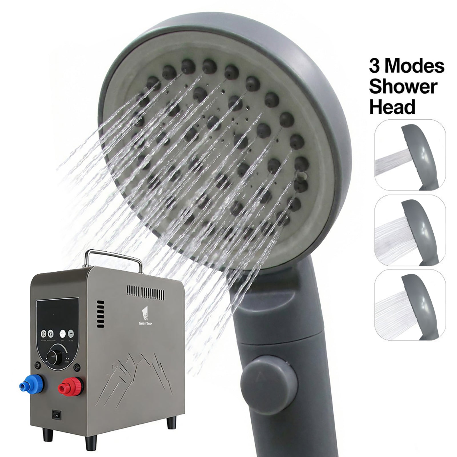 GeerTop Portable Propane Camping Shower Instant Hot Water Heater