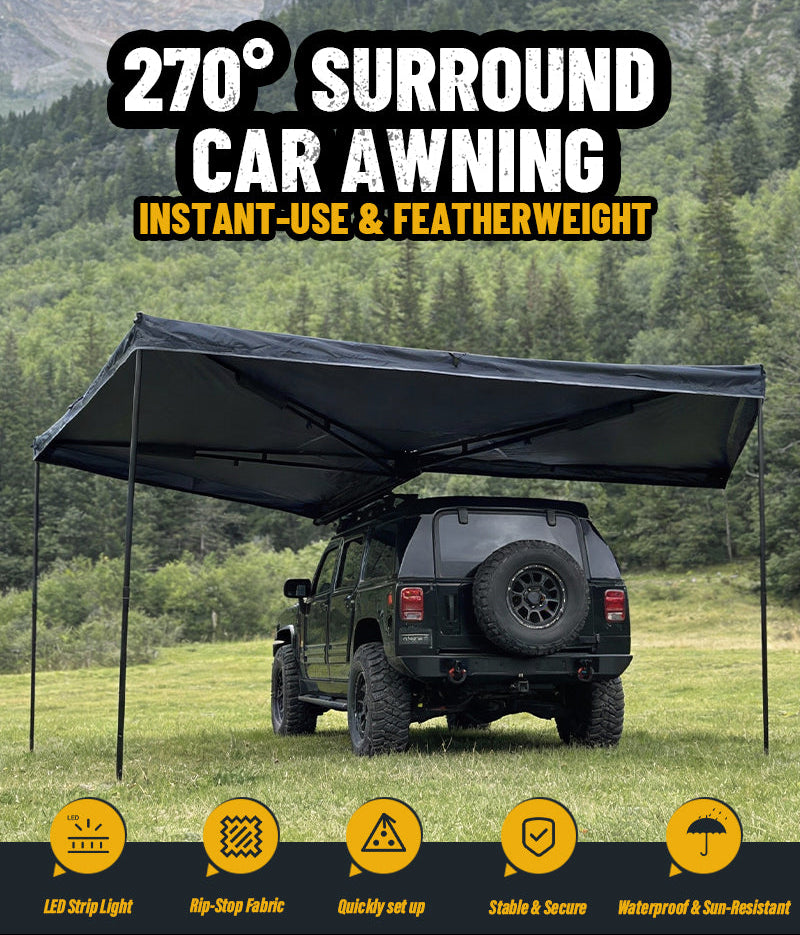 NEXAR | GeerTop 270 Degree Car Awning For Car Camping Ourdoor
