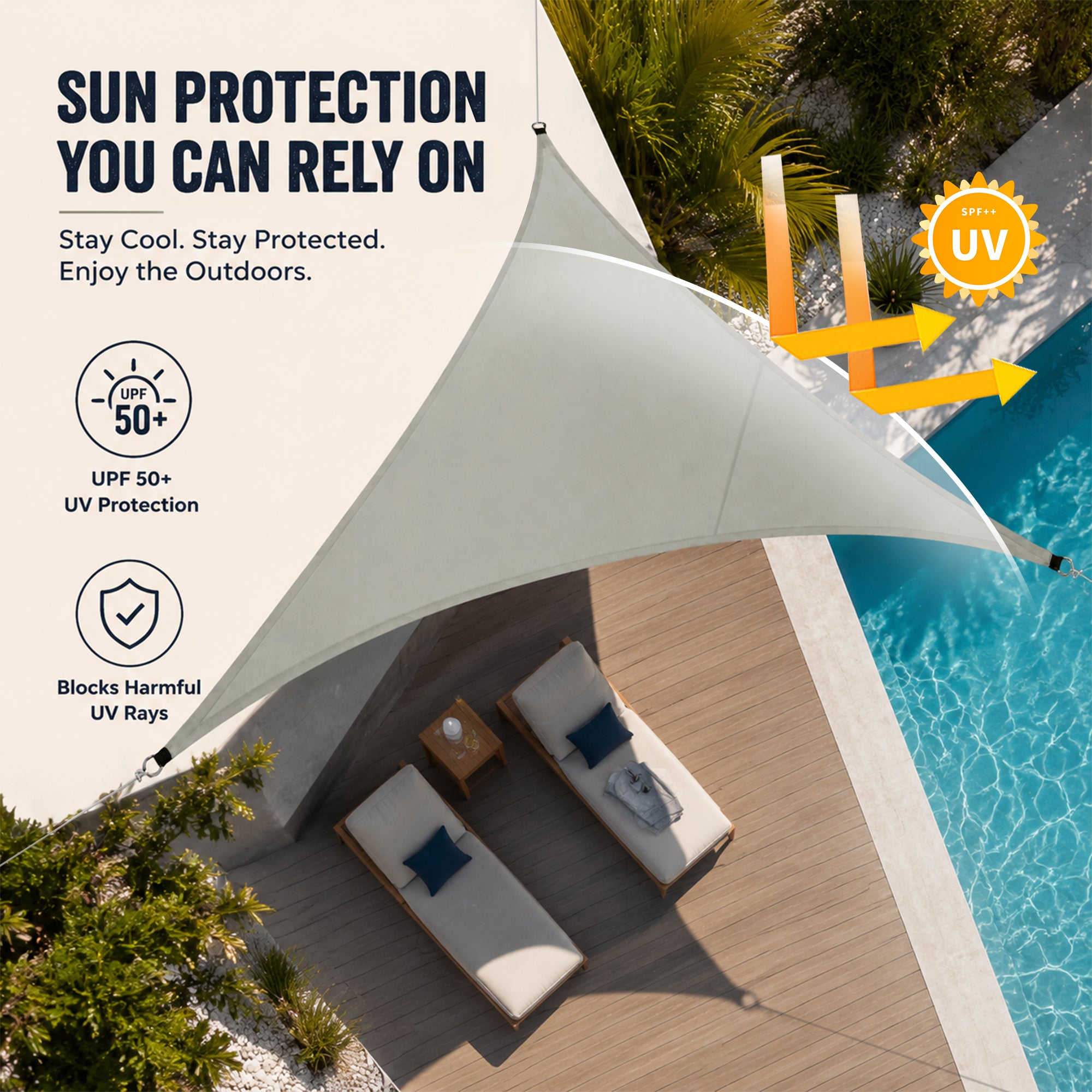 Geertop Triangle Sun Shade Tarp