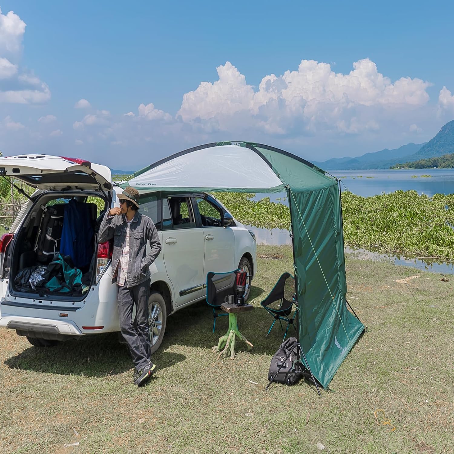 GeerTop Awning Canopy For Family Car Camping