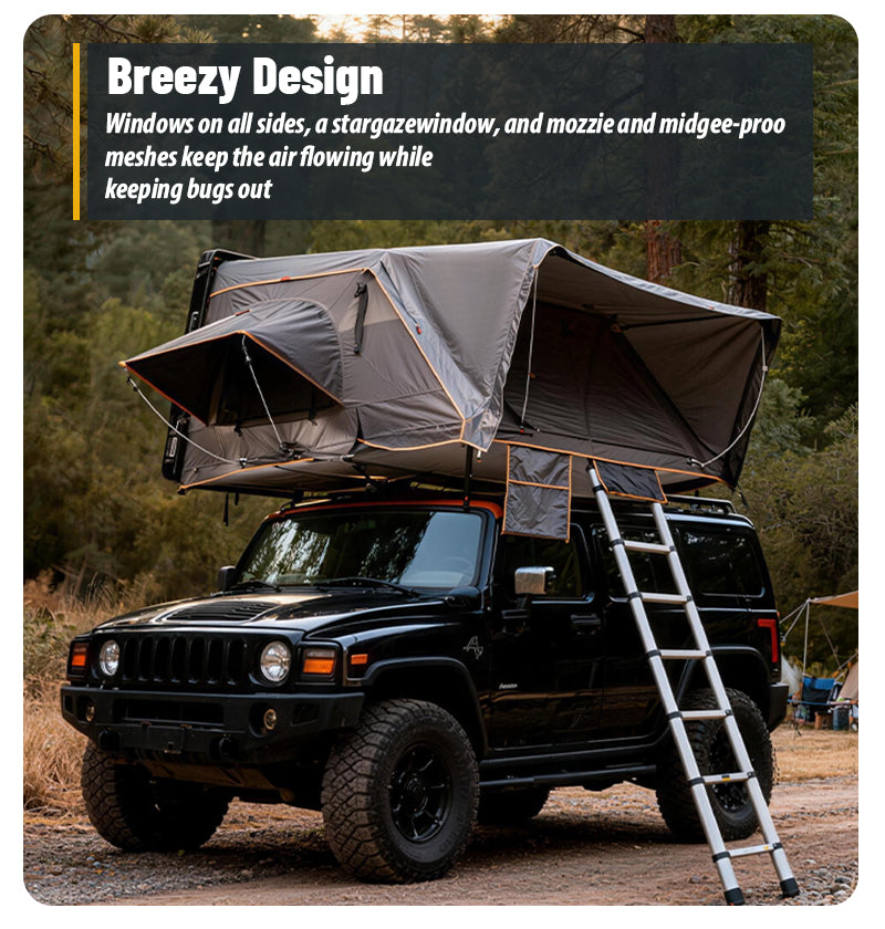 GeerTop 3-4 Person Side Opening ABS Hard Shell RoofTop Tent