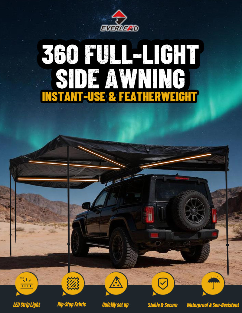 TITAN | Geertop 360 Degree LED Light Car Awning