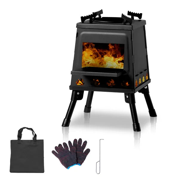 Portable Wood Burning Camping Stove 14.2 x 14.2 x 18.3 in