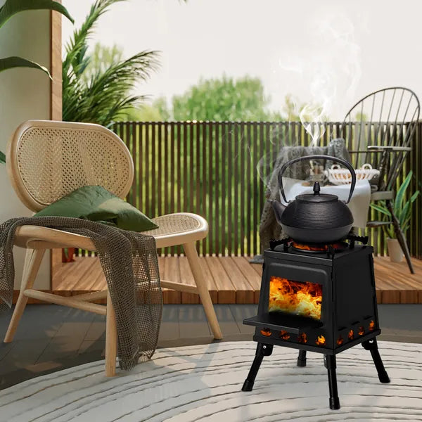 Portable Wood Burning Camping Stove 14.2 x 14.2 x 18.3 in