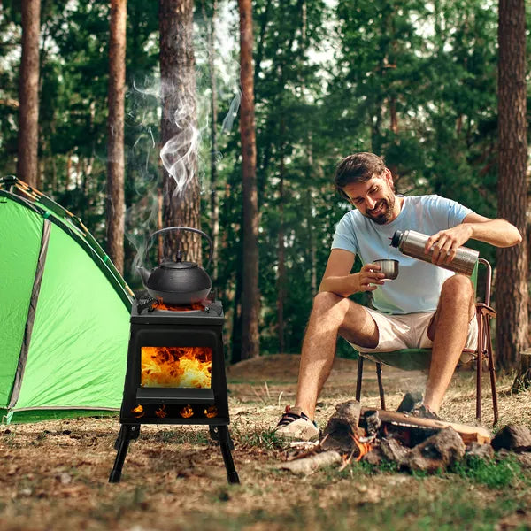 Portable Wood Burning Camping Stove 14.2 x 14.2 x 18.3 in