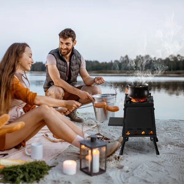 Portable Wood Burning Camping Stove 14.2 x 14.2 x 18.3 in