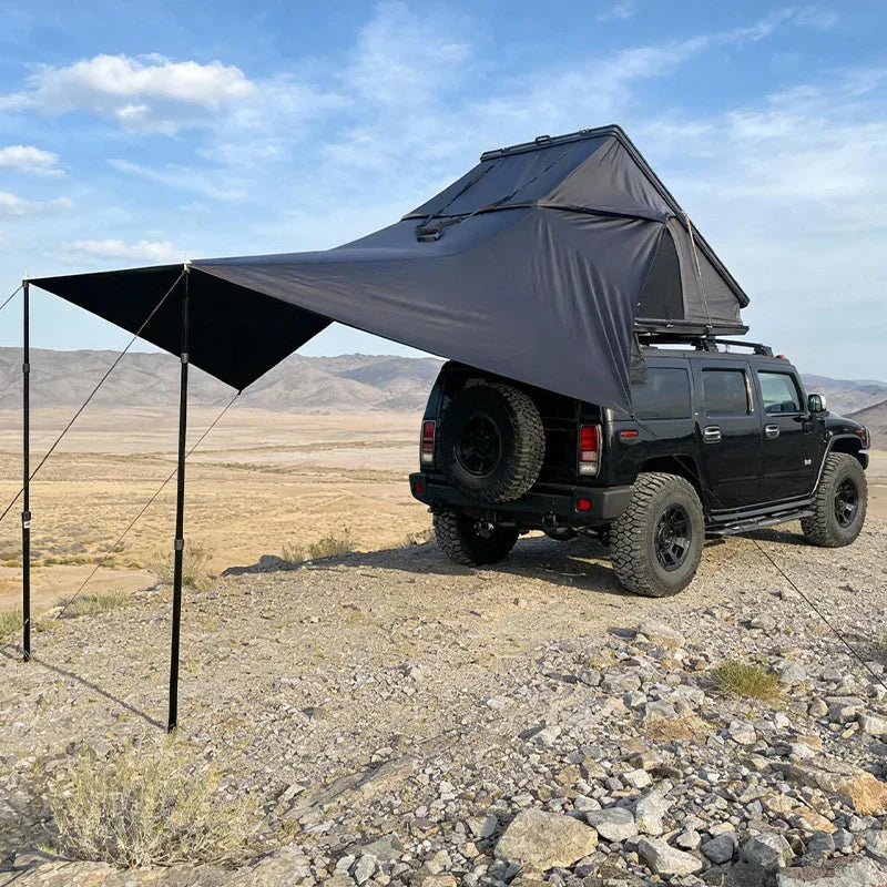 canopy roof top tent GeerTop 3-4 Person Aluminium Triangle Hard Shell Rooftop Tent, Rooftop tent without Tarp / 210×142×150CM