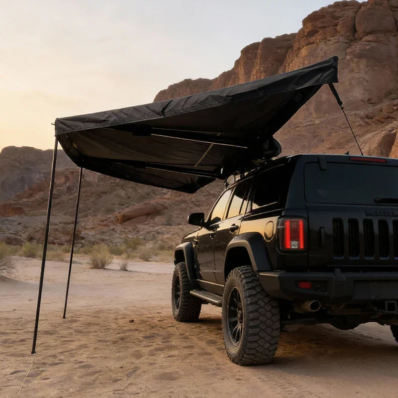 GeerTop 180 Degree Freestanding Car Awing Shelter with LED Lights
