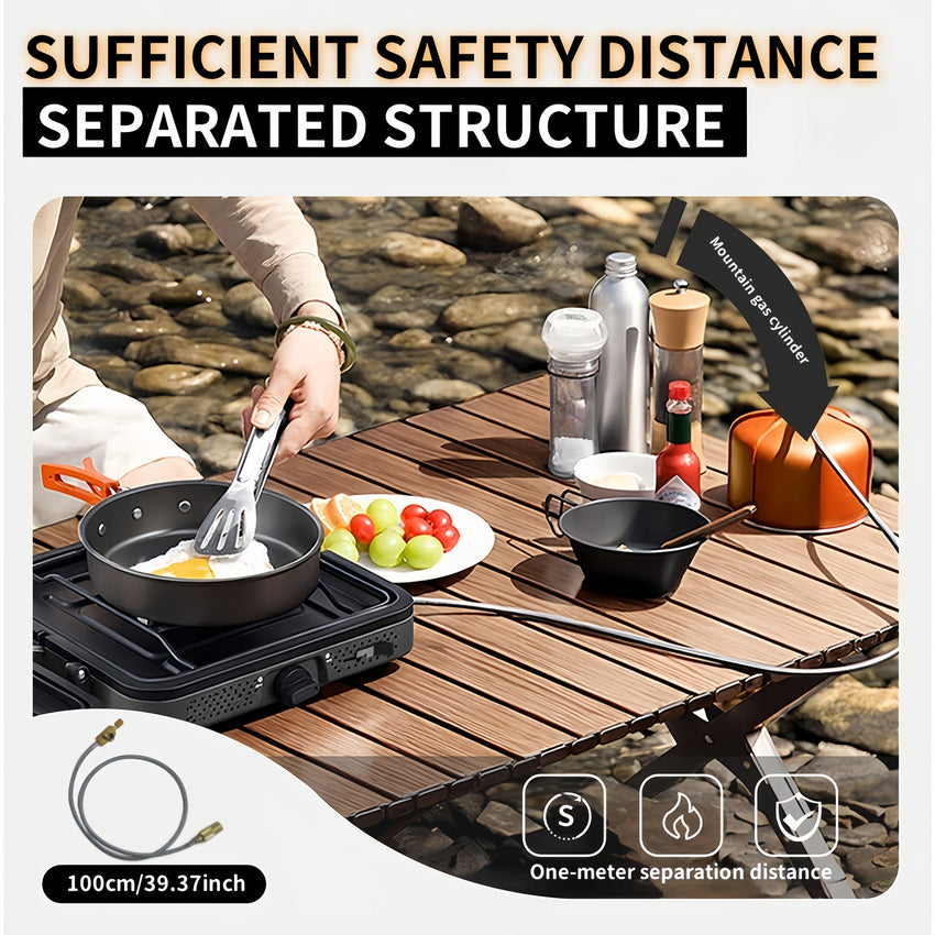 Foldaway Double Burner Effortless Gas Stove