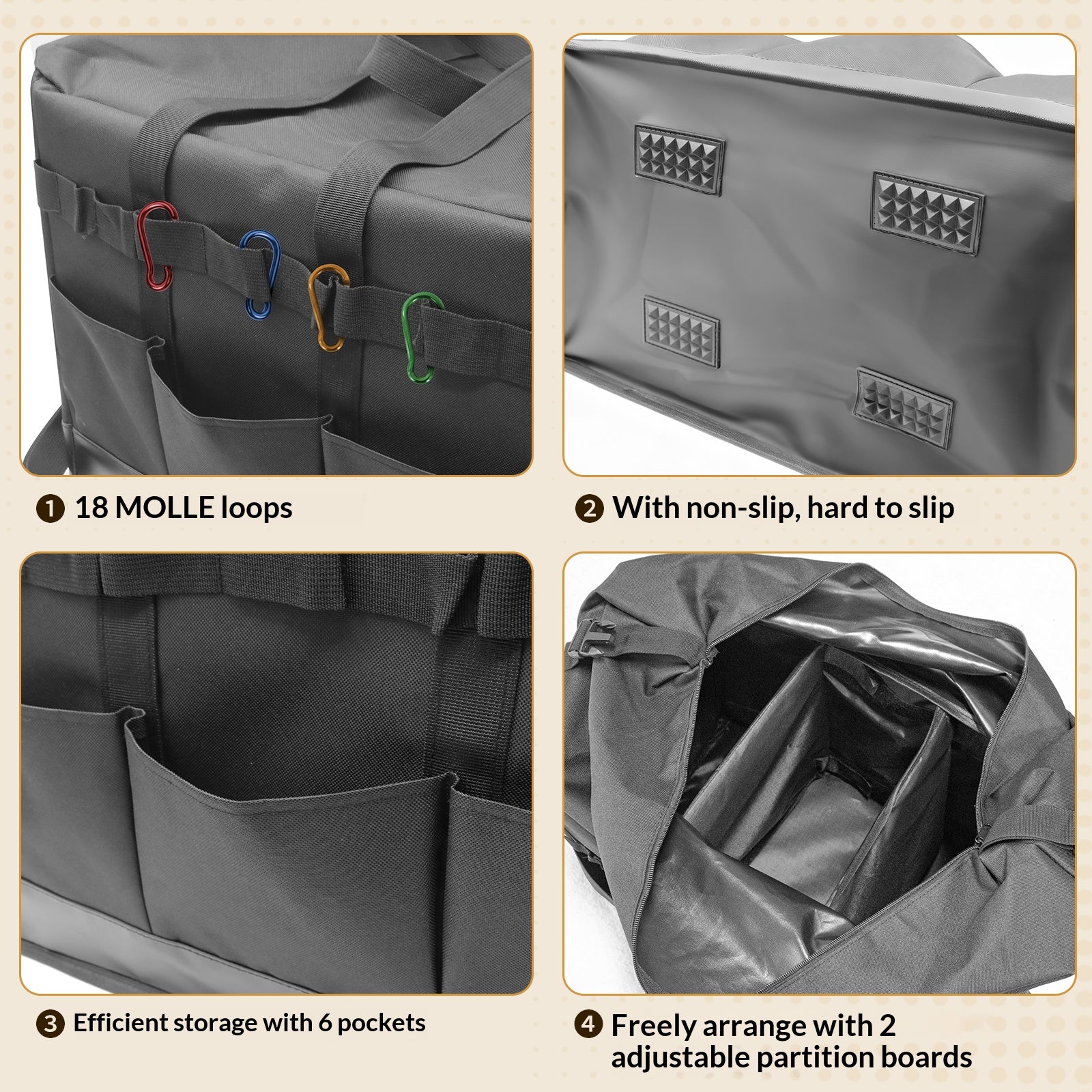 2-Level Adjustable Camping Storage Box
