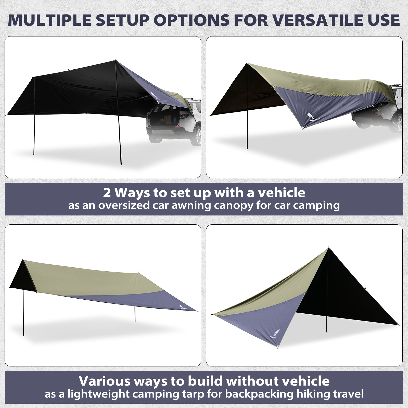 GEERTOP Plus Size Blackout SUV Car Awning