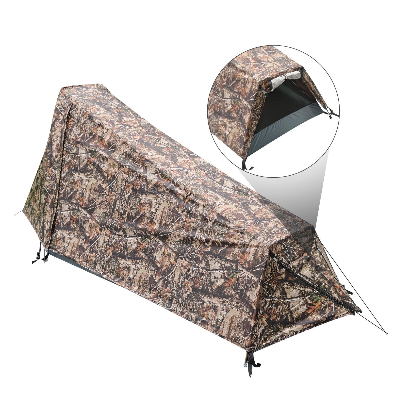 1 man bivvy tent GEERTOP 1 Person Bivy Tent – Lightweight Waterproof for Campingng, Regular - 84"L × 39"W × 36"H
