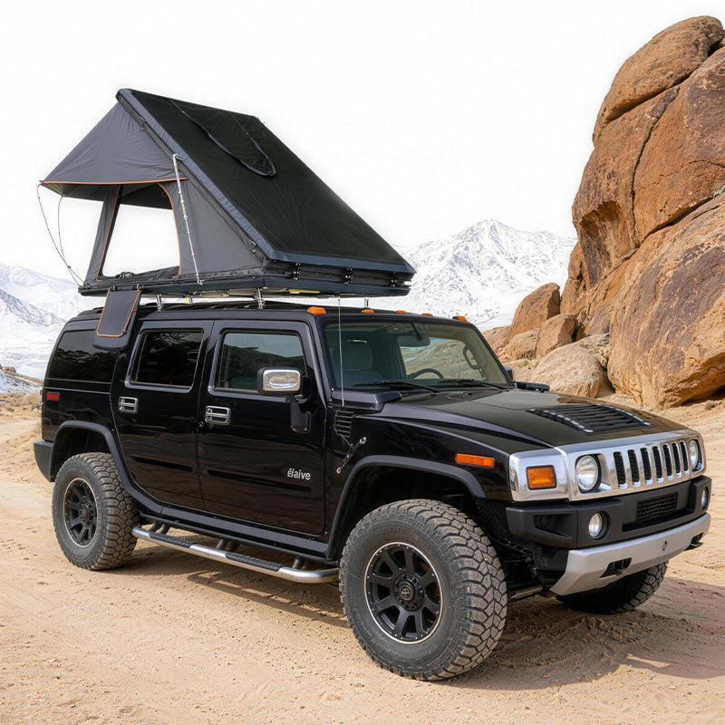 HAWK | GeerTop Triangular Aluminum Hard Shell Car Camping SUV Rooftop Tent